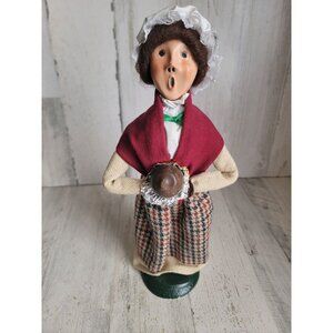 Byers choice Miss cratchit plum pudding caroler Xmas figure decor